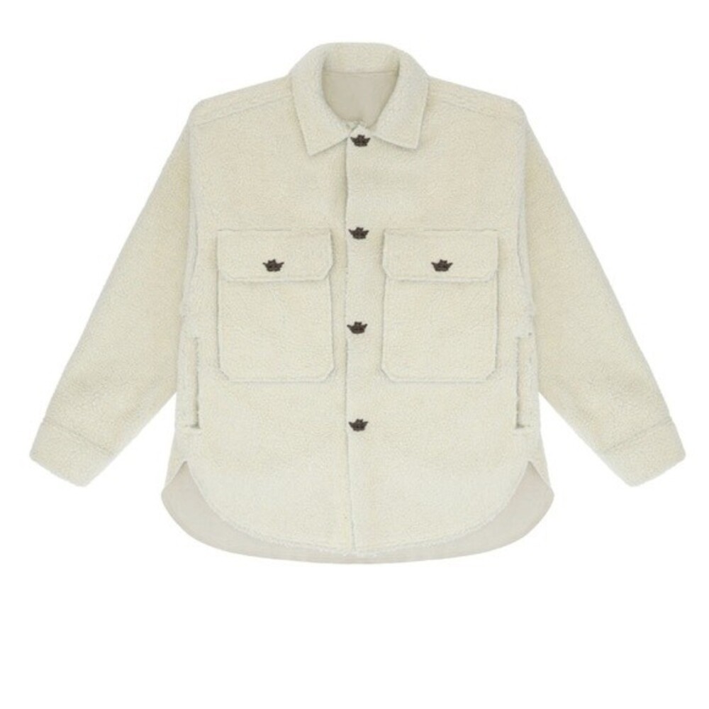 Ariel X Boys Lie OUTERWEAR Wrapped In Your Lies Sherpa Button Jacket - Picture 4 of 5